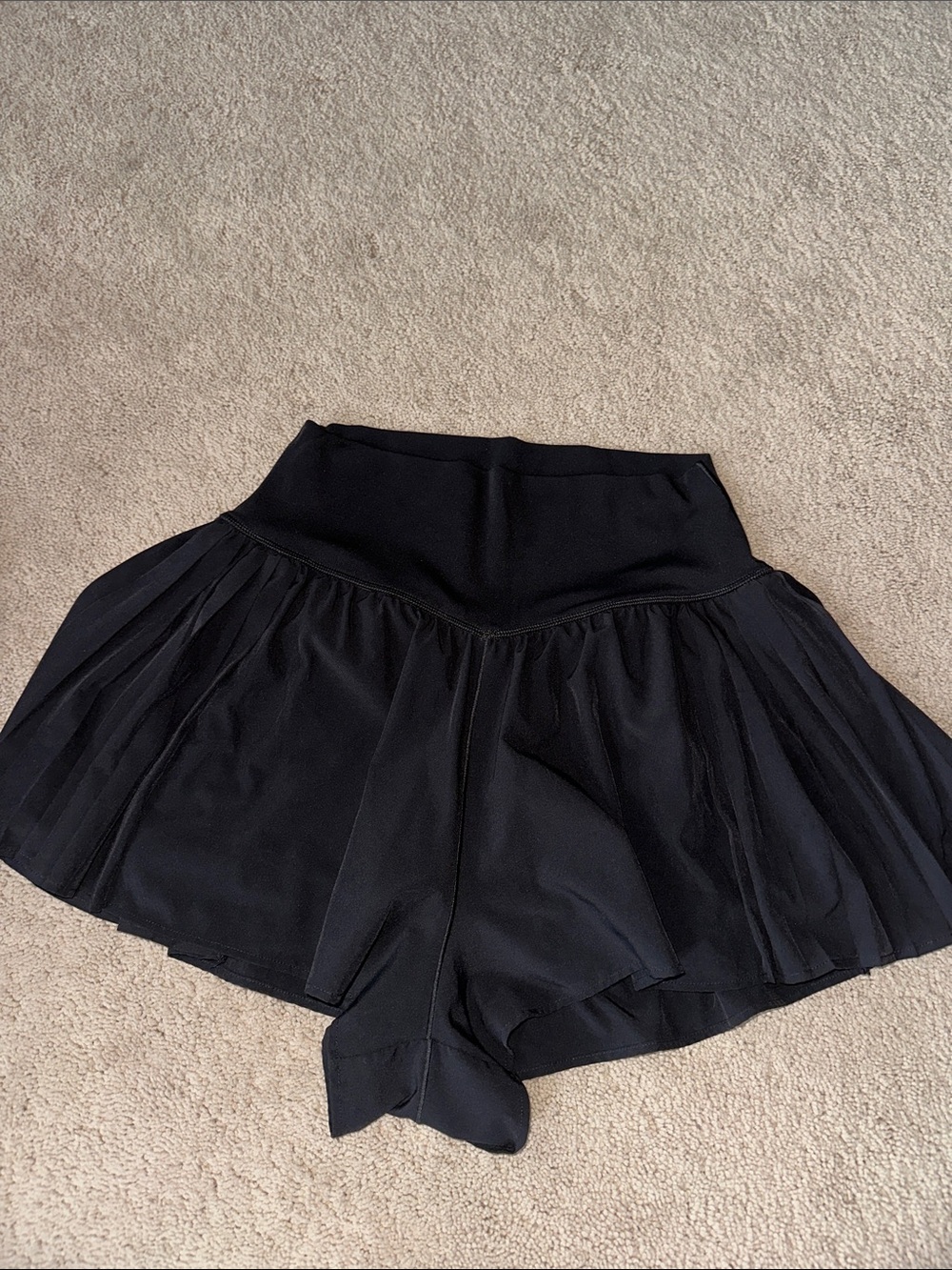Aerie Black Circle Skater Skirt-Shorts